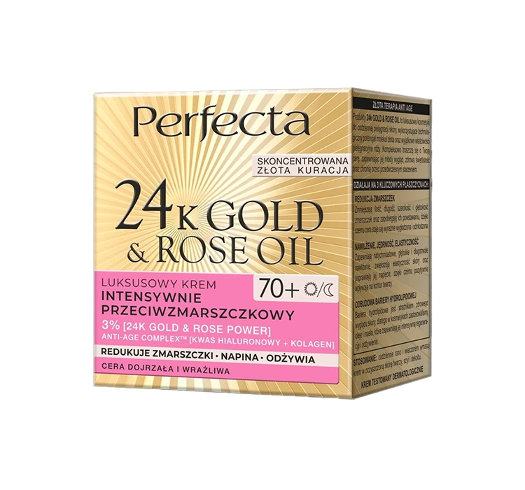 PERFECTA GOLD&ROSE КРЕМ ПРОТИВ МОРЩИН НА ДЕНЬ И НОЧ 70+ 50МЛ