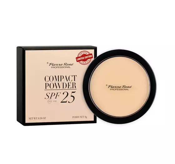 PIERRE RENE COMPACT POWDER SPF 25 ПРЕССОВАНАЯ ПУДРА ДЛЯ ЛИЦА 101 PORCELAIN 8Г