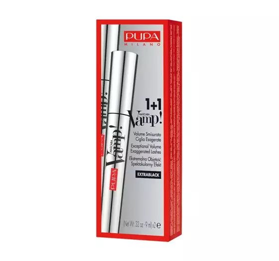 PUPA НАБОР ИЗ ДВУХ ТУШЕЙ ДЛЯ РЕСНИЦ VAMP MASCARA EXTRABLACK 18МЛ