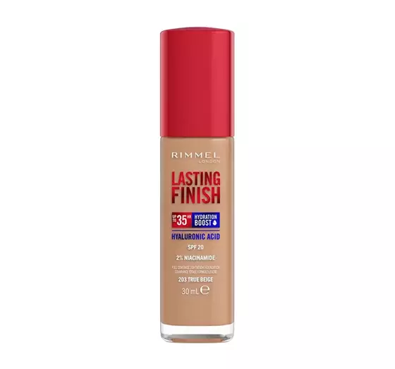 RIMMEL LASTING FINISH 35HR ТОНАЛЬНОЕ СРЕДСТВО ДЛЯ ЛИЦА 203 TRUE BEIGE 30МЛ