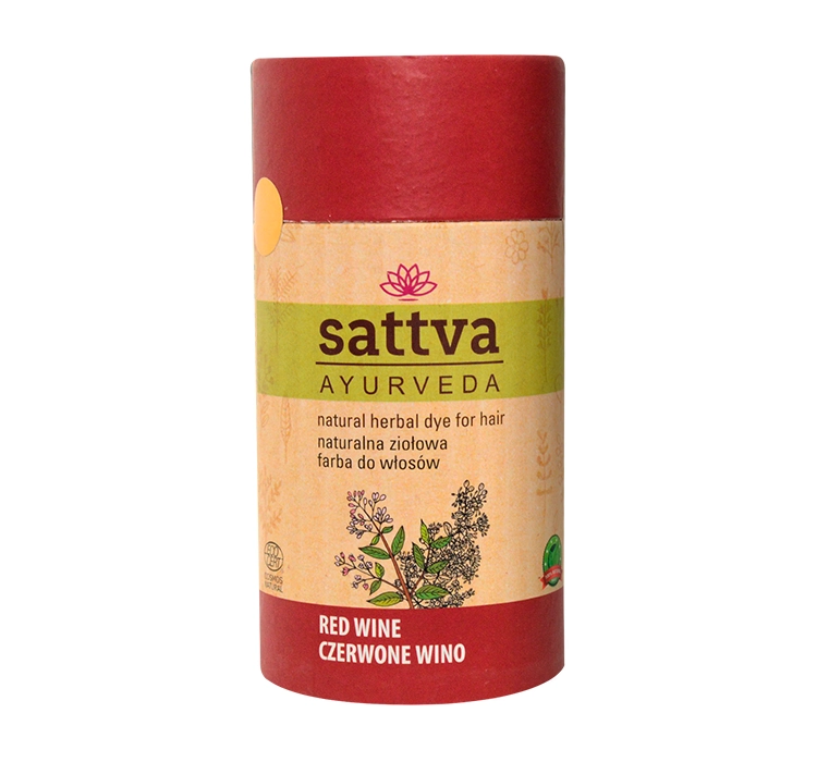 SATTVA AYURVEDA HENNA НАТУРАЛЬНАЯ ТРАВЯНАЯ КРАСКА НА ОСНОВЕ ХНЫ RED WINE 150Г