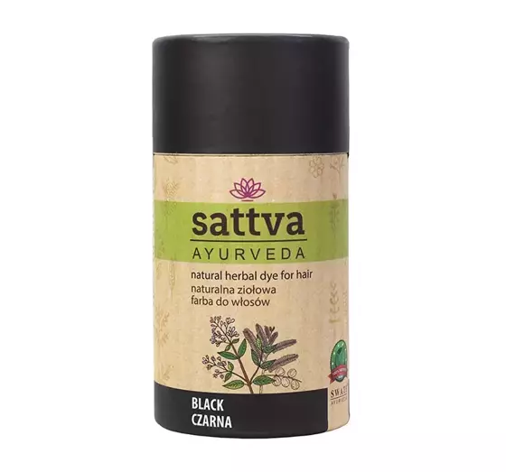 SATTVA AYURVEDA НАТУРАЛЬНАЯ ТРАВЯНАЯ КРАСКА НА ОСНОВЕ ХНЫ ЧЕРНЫЙ 150Г