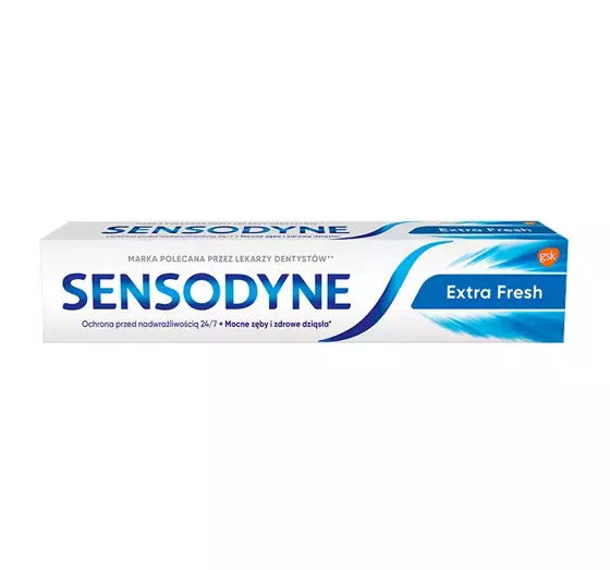 SENSODYNE EXTRA FRESH ЗУБНАЯ ПАСТА С ГЕЛЕВОЙ ПОЛОСКОЙ ДЛЯ ДОПОЛНИТЕЛЬНОЙ СВЕЖЕСТИ 75МЛ