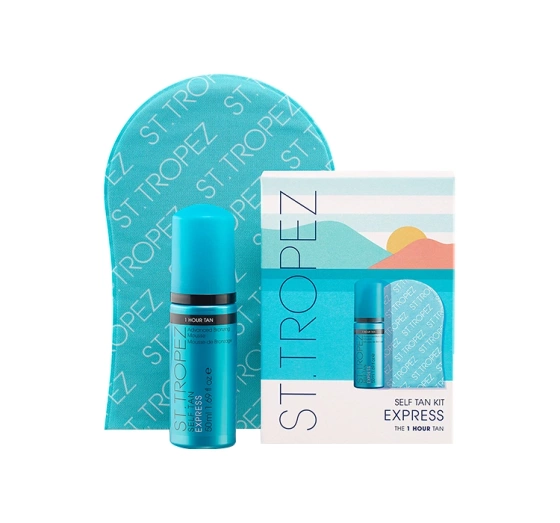 st. tropez self tan express kit набор косметики пена для автозагара + рукавица купить в