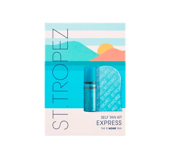 st. tropez self tan express kit набор косметики пена для автозагара + рукавица купить в