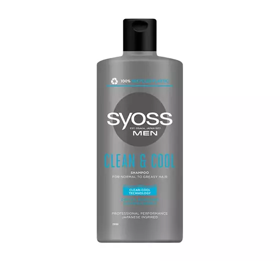 SYOSS MEN CLEAN AND COOL ШАМПУНЬ ДЛЯ НОРМАЛЬНЫХ И ЖИРНЫХ ВОЛОС 440МЛ