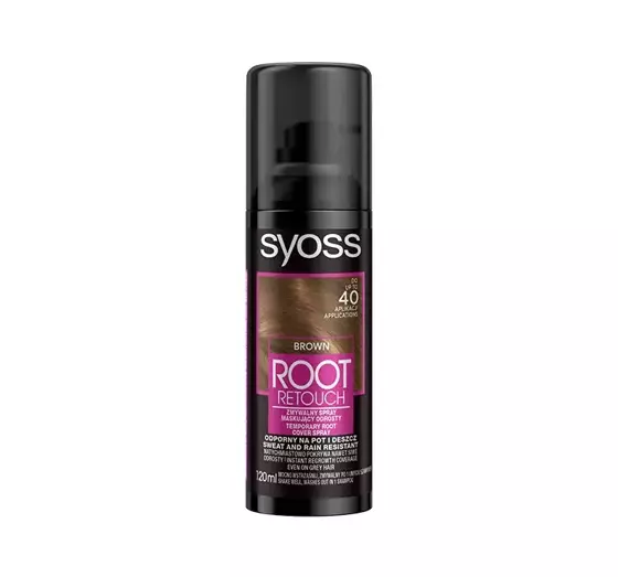 SYOSS ROOT RETOUCHER СПРЕЙ ДЛЯ ОКРАШИВАНИЯ КОРНЕЙ ВОЛОС КОРИЧНЕВЫЙ 120МЛ