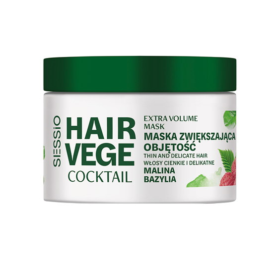 Sessio Hair Vege Coctail маска для объема волос Малина Базилик 250г