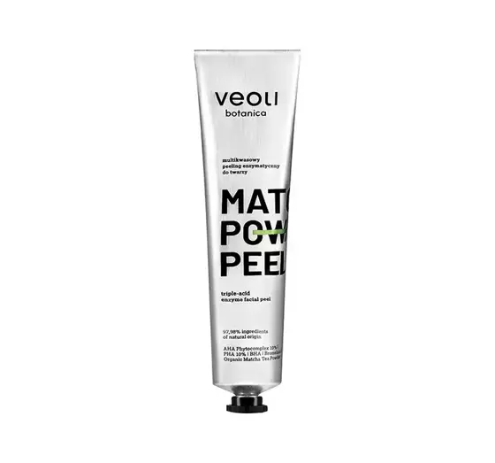 VEOLI BOTANICA MATCHA POWER PEEL МУЛЬТИКИСЛОТНЫЙ ЭНЗИМАТИЧЕСКИЙ ПИЛИНГ ДЛЯ ЛИЦА 75МЛ