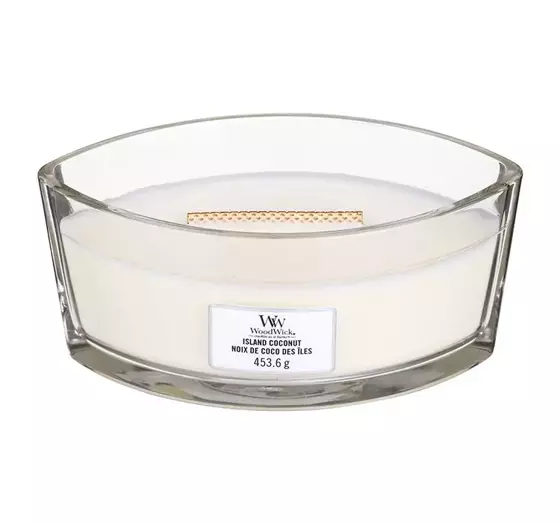 WOODWICK ELLIPSE CANDLE АРОМАТИЧЕСКАЯ СВЕЧА ISLAND COCONUT 453,6Г