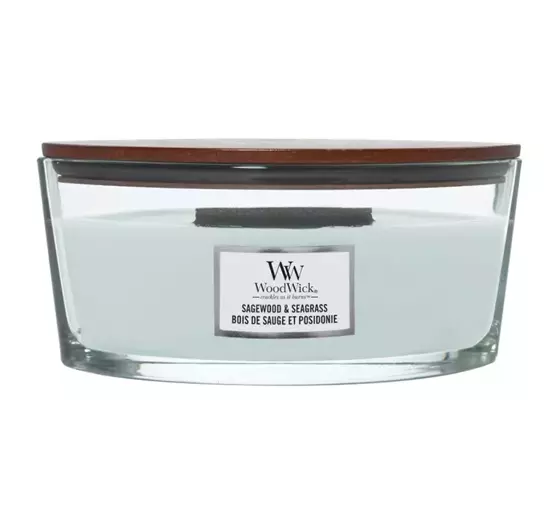 WOODWICK ELLIPSE CANDLE АРОМАТИЧЕСКАЯ СВЕЧА SAGEWOOD & SEAGRASS 453,6Г 