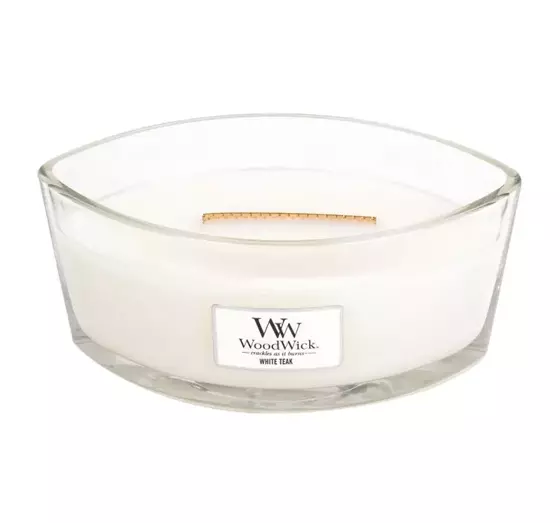 WOODWICK ELLIPSE CANDLE АРОМАТИЧЕСКАЯ СВЕЧА WHITE TEAK 453,6Г