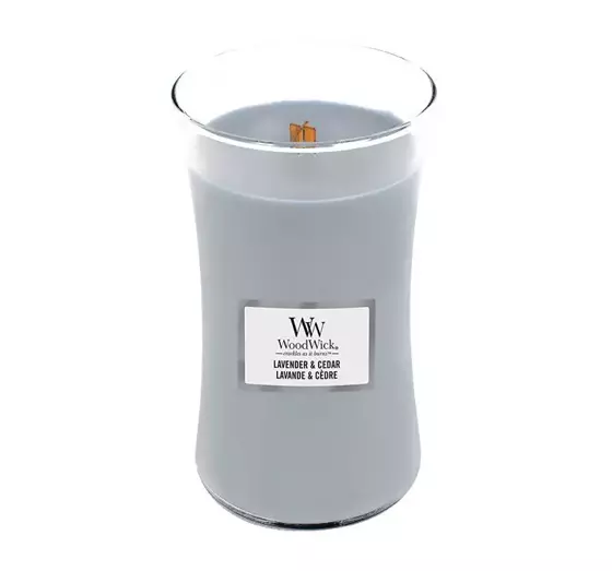 WOODWICK LARGE JAR CANDLE АРОМАТИЧЕСКАЯ СВЕЧА LAVENDER & CEDAR 610Г