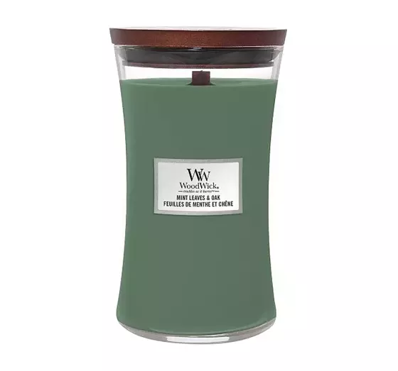 WOODWICK LARGE JAR CANDLE АРОМАТИЧЕСКАЯ СВЕЧА MINT LEAVES & OAK 610Г