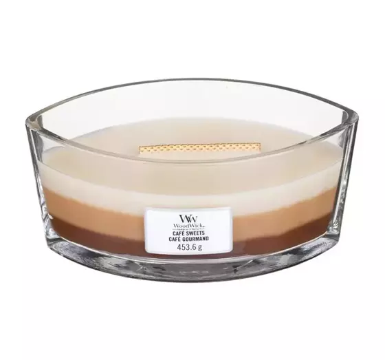 WOODWICK LARGE JAR CANDLE АРОМАТИЧЕСКАЯ СВЕЧА TRILOGY CAFE SWEETS 453,6Г