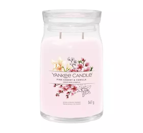 YANKEE CANDLE SIGNATURE АРОМАТИЧЕСКАЯ СВЕЧА PINK CHERRY & VANILLA 567Г