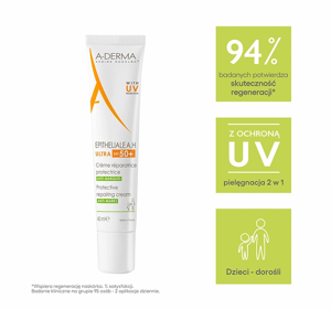 A-DERMA EPITHELIALE A.H ULTRA ЗАЩИТНЫЙ РЕГЕНЕРИРУЮЩИЙ КРЕМ SPF50+ 40МЛ