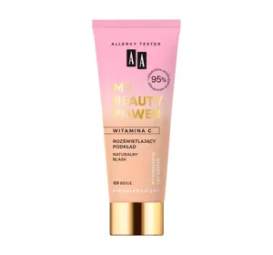 AA MY BEAUTY POWER ОСВЕТЛЯЮЩЕЕ ТОНАЛЬНОЕ СРЕДСТВО ДЛЯ ЛИЦА 03 BEIGE 30МЛ