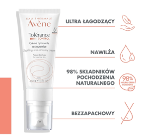 AVENE TOLERANCE CONTROL УСПОКАИВАЮЩЕ-РЕГЕНЕРИРУЮЩИЙ КРЕМ 40МЛ