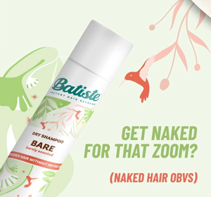 BATISTE  DRY SHAMPOO СУХОЙ ШАМПУНЬ BARE 200 МЛ