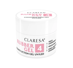 CLARESA RUBBER ГЕЛЬ ДЛЯ НАРАЩИВАНИЯ НОГТЕЙ UV/LED 4 45Г