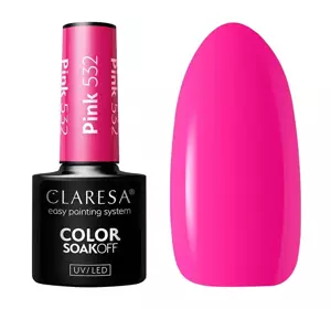 CLARESA SOAK OFF ГЕЛЬ-ЛАК PINK 532 5Г