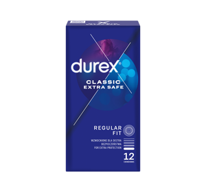 DUREX EXTRA SAFE THICKER ПРЕЗЕРВАТИВЫ 12 ШТУК 