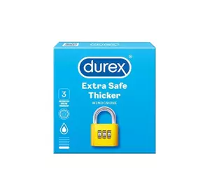 DUREX EXTRA SAFE THICKER ПРЕЗЕРВАТИВЫ 3 ШТУКИ 