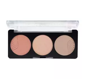 HEAN GLOW NUDE PALETTE ПАЛЕТКА ДЛЯ МАКИЯЖА 3В1 SUNGLOW 8Г