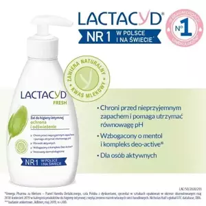 LACTACYD FRESH ОСВЕЖАЮЩИЙ ГЕЛЬ ДЛЯ ИНТИМНОЙ ГИГИЕНЫ С ДОЗАТОРОМ 200МЛ