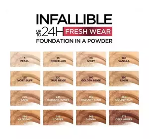 LOREAL INFAILLIBLE 24H FRESH WEAR ТОНАЛЬНОЕ СРЕДСТВО ДЛЯ ЛИЦА В ФОРМЕ ПУДРЫ 130 TRUE BEIGE 9Г