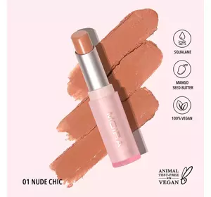 MOIRA SIGNATURE КРЕМОВАЯ ПОМАДА ДЛЯ ГУБ 01 NUDE CHIC 3,2Г