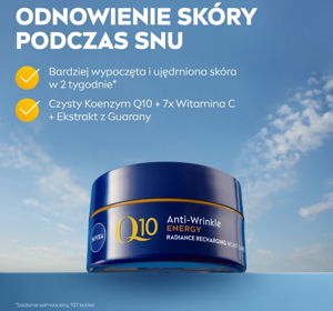 NIVEA Q10 ENERGY ВОССТАНАВЛИВАЮЩИЙ КРЕМ ПРОТИВ МОРЩИН НА НОЧЬ 50МЛ