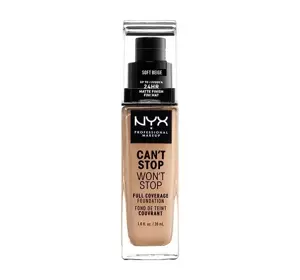 NYX PROFESSIONAL MAKEUP CAN'T STOP WON'T STOP ТОНАЛЬНОЕ СРЕДСТВО ПОЛНОЕ ПОКРЫТИЕ 07.5 SOFT BEIGE 30МЛ