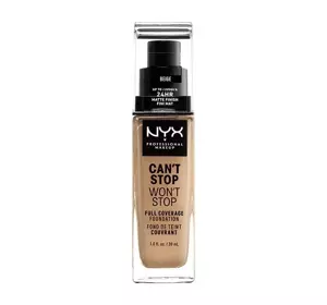 NYX PROFESSIONAL MAKEUP CAN'T STOP WON'T STOP ТОНАЛЬНОЕ СРЕДСТВО ПОЛНОЕ ПОКРЫТИЕ 11 BEIGE 30МЛ