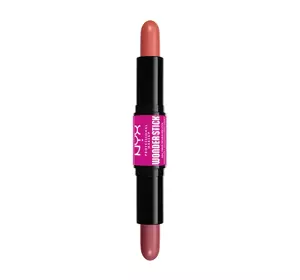 NYX PROFESSIONAL MAKEUP WONDER STICK ДВУСТОРОННИЕ РУМЯНА ДЛЯ ЩЕК 02 HONEY ORANGE + ROSE 2x4Г