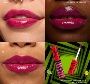 NYX Professional Make Up x Beetlejuice Sandworm Swirl блеск для губ 03 Purple + Red 10мл