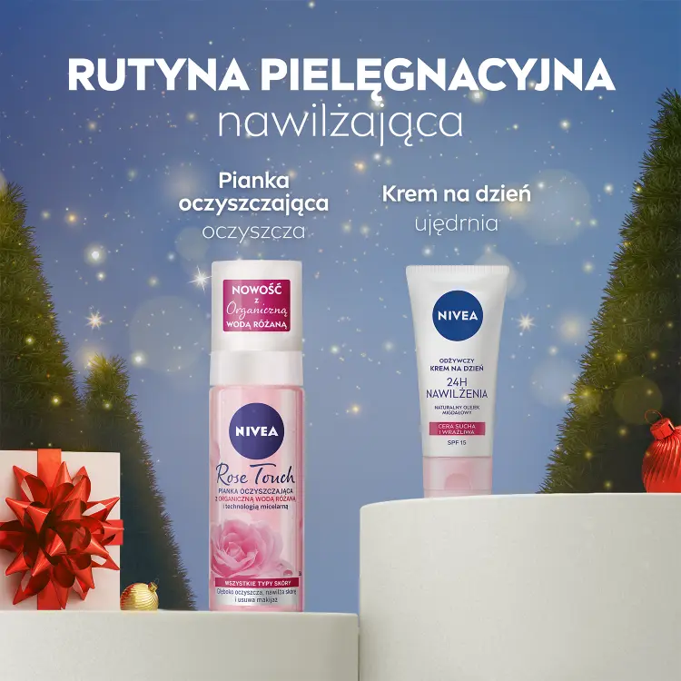 Nivea Pink Chic набор косметики для ухода за лицом: крем для лица SPF15 + пенка для умывания