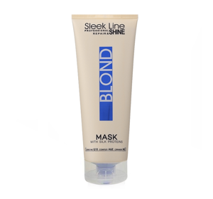 STAPIZ SLEEK LINE BLOND МАСКА С ШЕЛКОМ ДЛЯ БЕЛОКУРЫХ СЕДЫХ И ОСВЕТЛЕННЫХ ВОЛОС 250МЛ