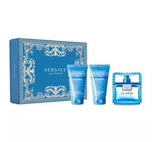 VERSACE MAN EAU FRAICHE НАБОР ТУАЛЕТНА ВОДА СПРЕЙ 50МЛ + БАЛЬЗАМ + ГЕЛЬ