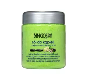 BINGOSPA СІЛЬ ДЛЯ ВАННИ З ОЛІЄЮ МАКАДАМІЯ ТА НОНІ 580Г