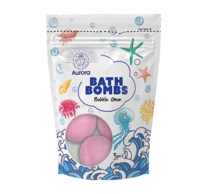 Aurora Bubble Gum шипучі бомбочки для ванни для дітей 3 x 50 г