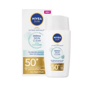 NIVEA SUN DERMA SKIN CLEAR СОНЦЕЗАХИСНИЙ ФЛЮЇД ДЛЯ ОБЛИЧЧЯ SPF50+ 40МЛ