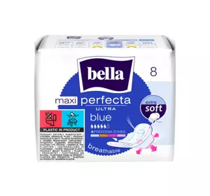 BELLA PERFECTA ULTRA MAXI BLUE ГІГІЄНІЧНІ ПРОКЛАДКИ З КРИЛЬЦЯМИ 8 ШТУК