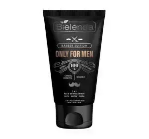 BIELENDA ONLY FOR MEN BARBER EDITION ПАСТА ДЛЯ ВМИВАННЯ ОБЛИЧЧЯ 3В1 150Г