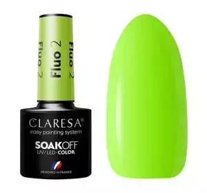 CLARESA SOAK OFF ГЕЛЬ-ЛАК FLUO 2 5МЛ