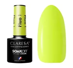 CLARESA SOAK OFF ГЕЛЬ-ЛАК FLUO 2 5МЛ