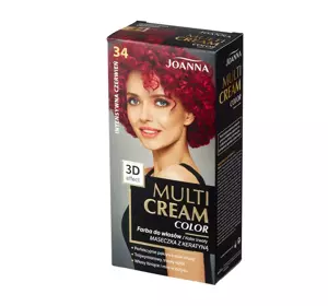 JOANNA MULTI CREAM COLOR ФАРБА ДЛЯ ВОЛОССЯ 34 INTENSYWNA CZERWIEŃ