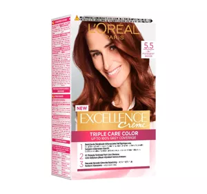 LOREAL EXCELLENCE CREME ФАРБА ДЛЯ ВОЛОССЯ 5.5 LIGHT MAHOGANY BROWN