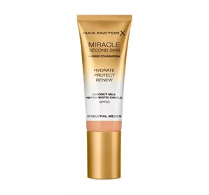 MAX FACTOR MIRACLE SECOND SKIN ТОНАЛЬНИЙ ЗАСІБ 07 NEUTRAL MEDIUM 30МЛ